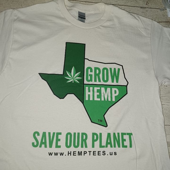 custom printed hemp tee shirt